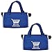 ORICSSON 2 Packs Foldable Nylon Reusable Eco-friendly Grocery Bag for Cart, Blue