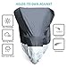 Motorcycle Cover, Waterproof Motorbike Cover for Outdoor Protection, Fits Most Motors, Dirt Bikes, Road Bikes, Black
