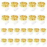 24 Packs Fairy Lights Battery Operated Firefly Starry String Lights Waterproof 7.2FT, Warm White 20 Micro LEDs Copper Wire Portable Bulk Fairy Lights for Wedding Bedroom Party Christmas Festival