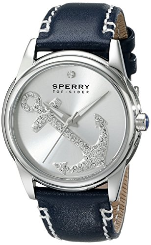 Sperry Top-Sider Women's 10018654 Audrey Anchor Stainless Steel Watch with Blue Band