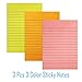 Selizo 3 Pads Sticky Notes Lined, 4 in x 6 in, 100 Sheets/Pad