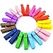 Jmkcoz 100 Pack Wood Craft Spring Clothespins Mini Colored Natural Wooden Clothes Pins Photo Paper Peg Pin Craft Clips with 10 Meters Jute Twines Random Color