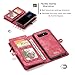 Galaxy Note 8 Case,AKHVRS Handmade Premium PU Leather Wallet Case,Zipper Wallet Case [Magnetic Closure]Detachable Magnetic Case & Card Slots for Samsung Galaxy Note 8 - Red