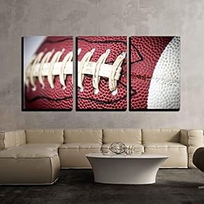 American Footbal Ball Close Up x3 Panels