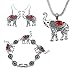 M&nbsp;MIRACULOUS GARDEN 3 Pack Elephant Jewelry Sets for Women Girls,Vintage Silver Ethnic Tribal Elephant Jewelry Sets Boho Pendant Necklace Drop Earrings Link Bracelet Sets. (1) primary