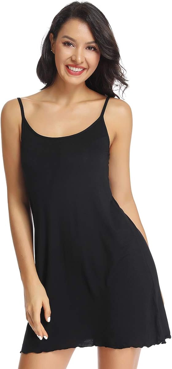 WOWENY Cami Dress Slips for Women Under Mini Full Sleepwear