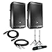 JBL EON610 10-Inch Two-Way Multipurpose Self-Powered Sound Reinforcement System with Stand and Cable Bundle (7 Items)