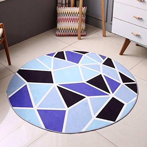 Living room floor mats Circular carpet Study mat Blanket for bedroom-E 80x80cm(31x31inch)