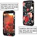 SKYLMW Galaxy S7 Case, S7 Case [Shock Resistant Series ] Hybrid Rubber Case Cover for Samsung Galaxy S7 3in1 Hard Plastic +Soft Silicone Flower/Black