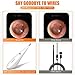 Wireless Otoscope, 3.9mm Ultra-Thin 720P HD WiFi Ear Scope, Ear Inspection Camera Temperature Control with 6 Adjustable LED Lights for Kids, Ear Wax Removal Tool, Compatible with Android and iOS