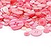Rustark 650Pcs Resin Buttons Favorite Findings Basic Buttons 2 and 4 Holes Craft Buttons for Arts, DIY Crafts, Decoration, Sewing - Sizes Range from 0.28 to 1.18 Inch (Pink)