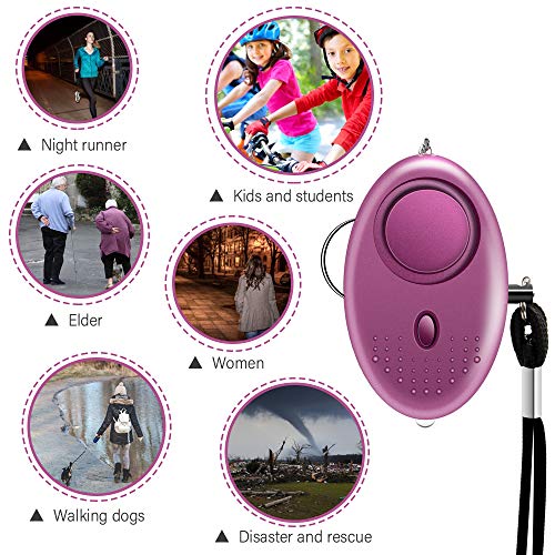 Sonkir Personal Alarm, 5 Pack 130dB Safesound Personal Alarm Keychain, Emergency Self Defense Electronic Device with LED Light for Women Kids and Elderly