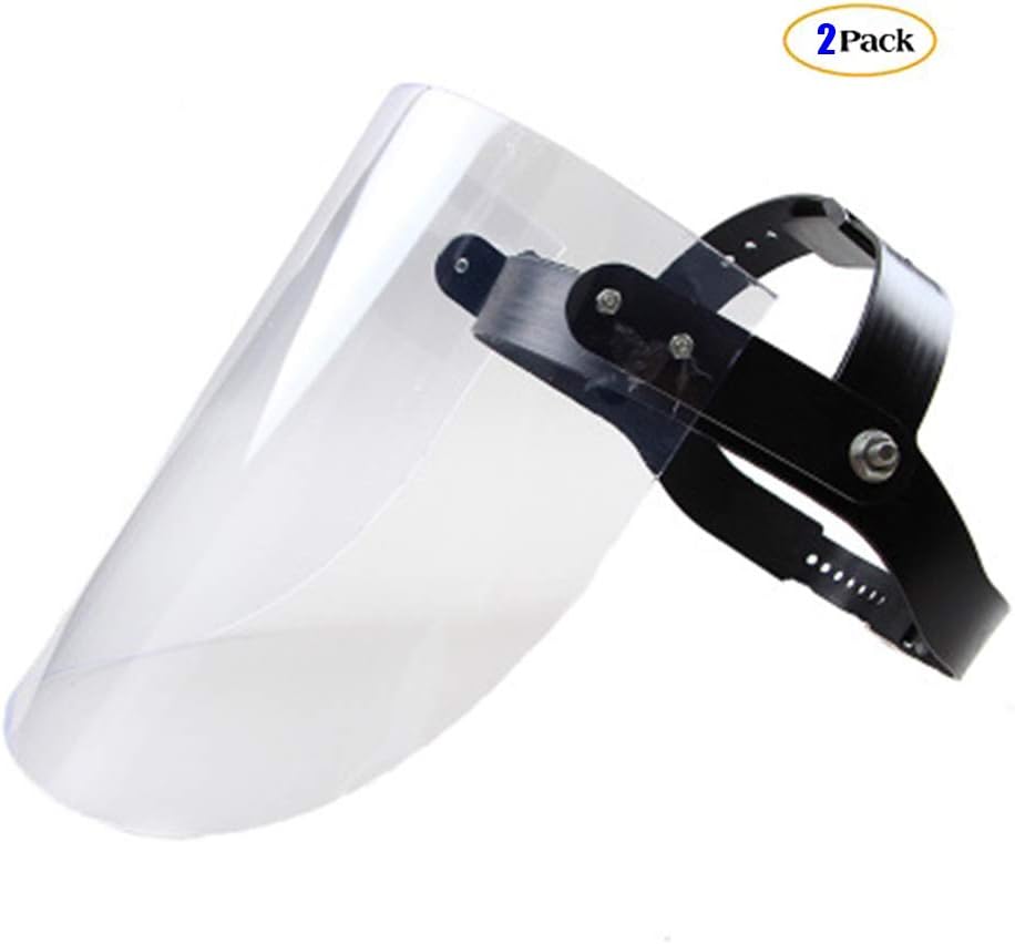 Full Face Shield Anti-Fog Anti-Saliva,Transparent Organic Visor Film with Adjustable Ratchet,Reusable Protective Fil for Eye And Head,C