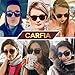 CARFIA Trendy Sunglasses for Women Polarized UV Protection Classic Retro Style CA5100