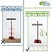 New Version 4pcs Self Adhesive Broom Holder with Gripper and 2 Hooks, Damage Free Broom Mop Holder, No Drill Anti-Slip Wall Mount Broom Gripper Organizer for Bathroom Kitchen Garden Garage