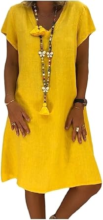 vestido midi folgado