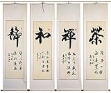 Chinese Painting Scroll by Wall Decoration Art Calligraphy Painting C-A001-8