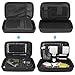 Sisma Travel Cords Organizers Small Electronics Accessories Carrying Bag for Cables Earbuds USB Sticks Leads Memory Cards, Black -Bundled Small Pouch SCB16128S-B
