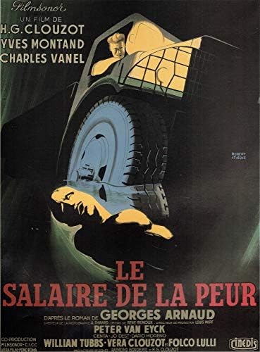 Black Creations The Wages Of Fear- French 1953 Film Poster Canvas Picture Art Print Premium Quality A0 A1 A2 A3 A4 (A3 Canvas (12/16))
