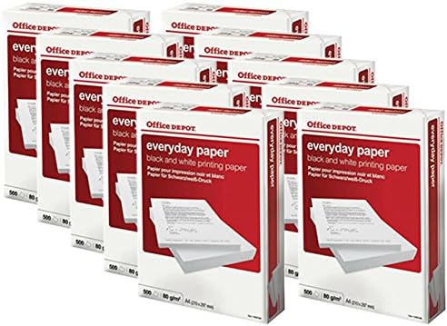 10 x Reams A4 White Everyday Paper 80gsm B/W Inkjet & Laser Printer / Copier