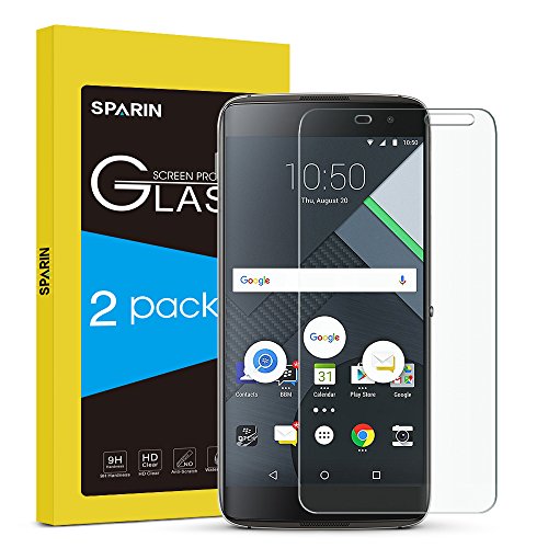 Blackberry dtek60 screen protector, sparin [2 pack] [bu…