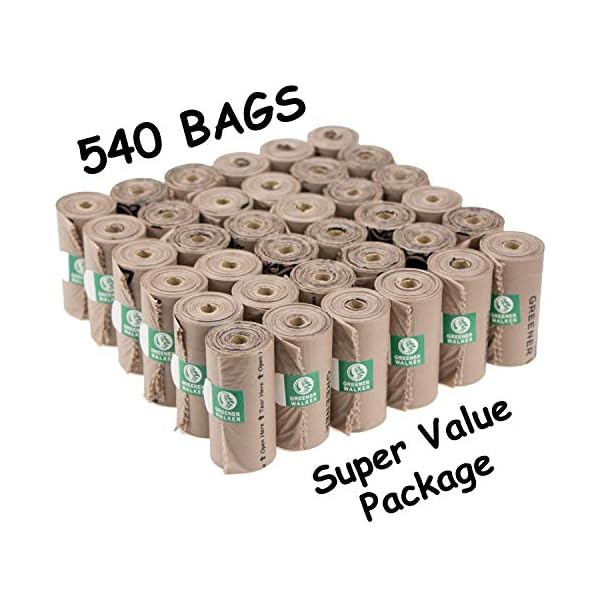 GREENER WALKER Poo Bags for Dog Waste, 540 Poop Bags,Extra Thick Strong 100% Leak Proof Biodegradable Dog Poo Bags…