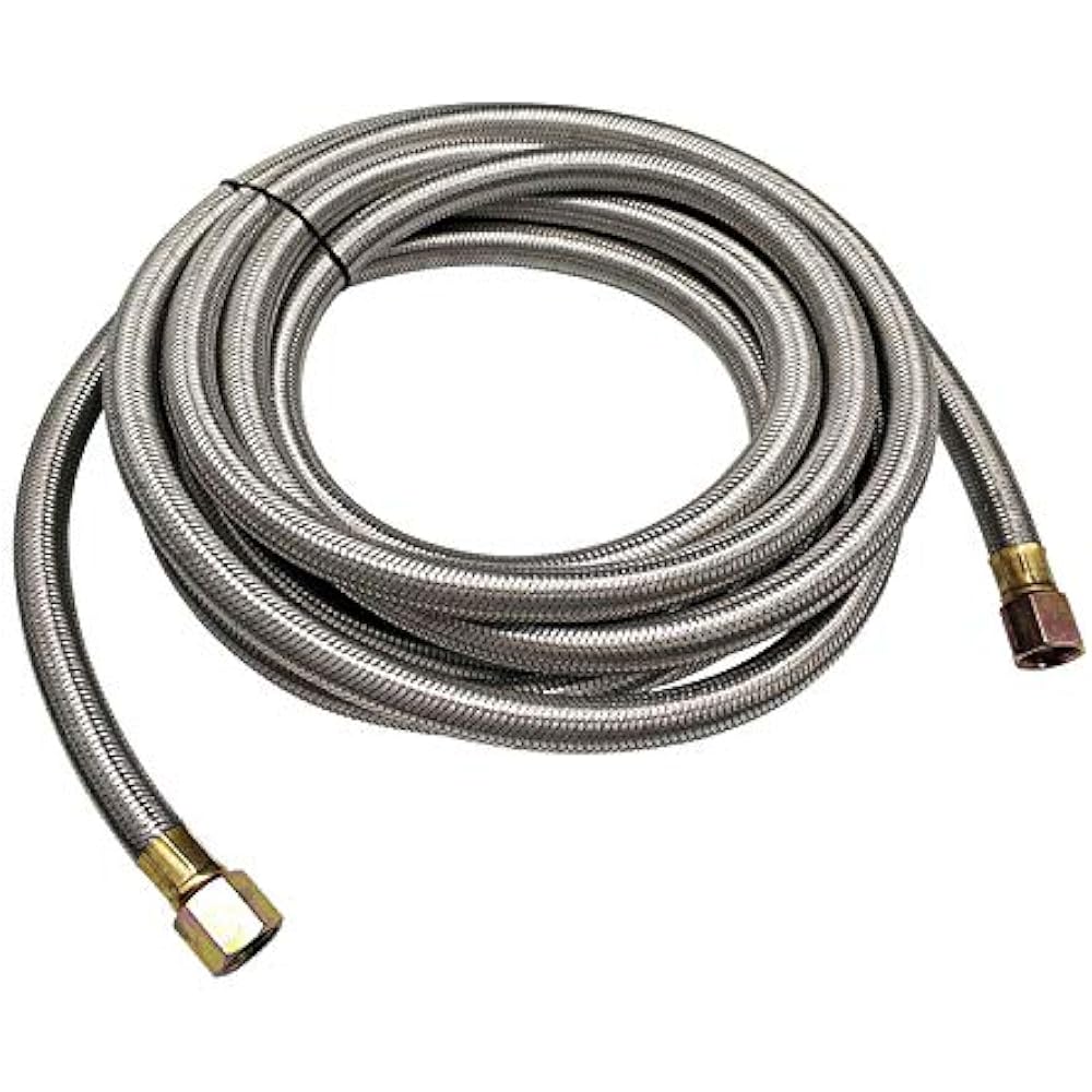 MENSI 16 Feet Stainless Steel Braided BBQ Grill Extension Propane Hose