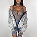 Feite Fashion Women Sexy Lace Backless Jumpsuit Swimsuit Bodysuit (Gray, M)