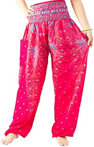 Street Pants Peacock Pants Aladdin Pants Baggy Pants Harem Pants (Light Pink)