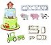 Farm Animal Cookie Cutter Set,Cartoon Tractor, Pig, Sheep, Cow Biscuit Mould,DIY Baking Cake Fondant Sugarcraft Pastry Cake Topper Decoration