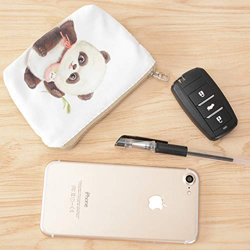 Women and Girls Cute Fashion Coin Purse Wallet Bag Change Pouch Key Holder (Baby Pandas)