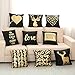Monkeysell Bronzing Gold Pillow Flannelette Home Pillowcases Throw Pillow Cover Cushion Waist Lumbar Pillow Lips Love Puzzles Pineapple Pattern Design (S155C)