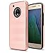 Moto G5 Plus Case, Moto X 2017 Case with HD Screen Protector,AnoKe[Card Slots Holder][Wallet] Dual Layer Heavy Duty TPU Shockproof Full Protective cover For Moto G Plus (5th Generation) KC2 Rose Gold