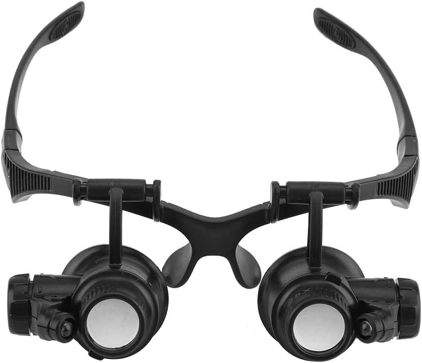 Magnifier Glasses, 10X 15X 20X 25X Adjustable LED Light Magnifying