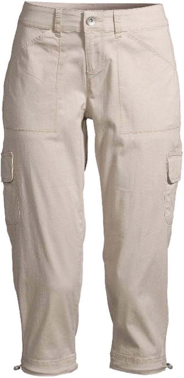 Time and True Women´s Cargo Capri (Size 12) Beige at Amazon Women’s
