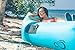 Live Infinitely Inflatable Air Lounger Chair Features Headrest, 2 Pockets, 700 Gauge Inner Liner, 420D Ripstop Exterior & Travel Bag Use On Beach Or In The Pool 9’ Long & Holds 500 (Bright Blue)