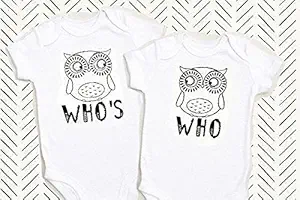 Whos Who Onesies Twins Onesie Gender Neutral Onesie Going Home Outfit Ivf Onesie Owl Onesie Ivf Baby Cute Onesies