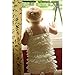 Zcaynger Baby Girls Bowknot Lace Folds Romper and Headband (L（12-24month）, Beige)