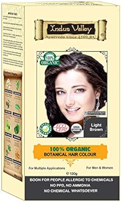 Indus Valley 100 Botanical 100 Organic Light Brown Natural Hair