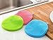 5 Pack Antibacterial Silicone Dish Scrubber Dishwashing Cleaning Brush and 5 Scouring Pads for Bonus, Carnatory Fruit and Vegetable Washer Heat Insulation Pad For Kitchen Wash Pot Pan Dish Bowl