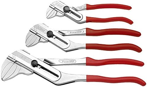 180900 Plier Wrench Set "Powergrip" 3 Pcs Chromed