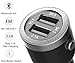 Safergo 1-Button Bluetooth FM Transmitter 24W 4.2A Dual USB Car Charger for iPhone Samsung Cellphones,FM Frequency 94.1/94.5/95.1