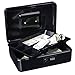 Cash Box With Combination Lock ( Medium Size 10''x7'' ) - Strong and Sturdy Safe Box With Removable Tray, Store Your Money, Petty Cash, Medication, Documents - Pin Code Lock For Extra Security