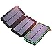 Solar Power Bank, X-DRAGON 10000mAh Solar Charger with 3 Solar Panels,Dual USB, Bright LED Portable Rugged Shockproof Dual USB Solar Battery Charger for iPhone, Cell phone and More-Green