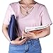 Aladin Oversized Clutch Bag Purse, Womens Large leather Evening Wristlet Handbag (Dark Blue)