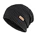 OMECHY Unisex Slouchy Beanie Hats Winter Warm Knit Skull Fleece Ski Cap 4 Color