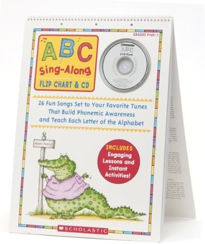 By Teddy Slater ABC Sing-Along Flip Chart: 26 Fun Songs Set to Your Favorite Tunes That Build Phonemic Awareness and Teach Each Letter of the Alphabet [With CD (Audio (Big Lam Sp) Spiral-bound – 30 Sep 2008