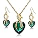 Long Way® Austrian Crystal Fashion Heart Jewelry Sets Necklace Earrings Wedding Party Accessories