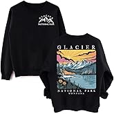 garbings Glacier National Park Sweatshirt & Hoodie National Park Sweatshirt Unisex Long Sleeve Shirts