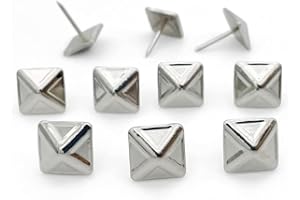 Let's Decorate 200pcs D14mmxL17mm Square Tacks Sofa Upholstery Tacks Nickel Color Wooden Furniture Decorative Tacks Thumb Nails Home DIY Upholstery Nails (14mmx17mm 200pcs, Nickel)